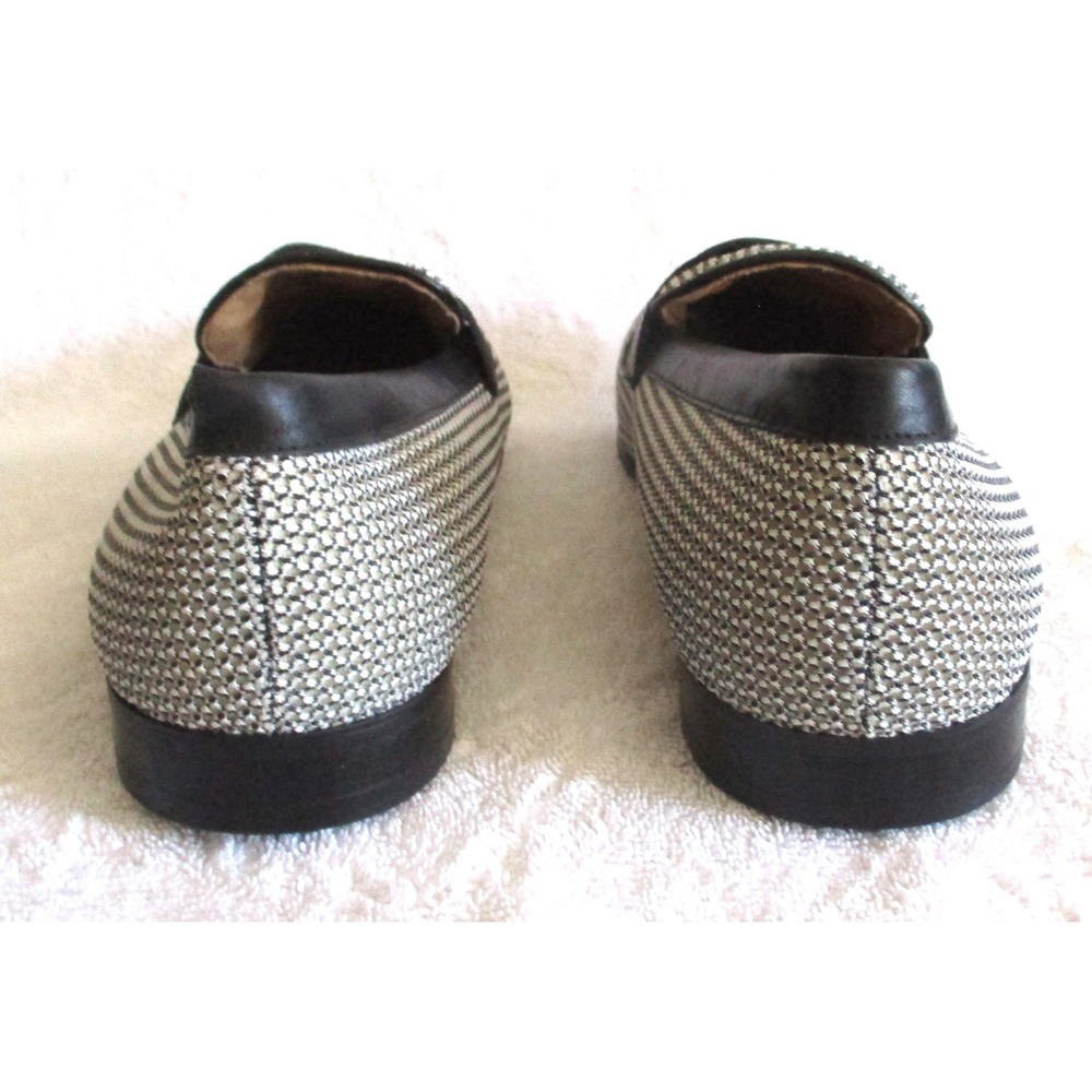 Steve Madden Enmeshed Mens Loafers Black White Woven Penny Loafer Enme01m1 12M - Picture 5 of 10